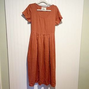 Sugar Candy Mountain Linen Midi Dress Size Large